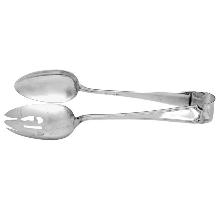 Fairfax (Sterling, 1910, No Monograms) Salad Tongs Solid HC