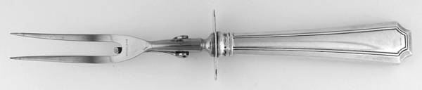 Fairfax (Sterling, 1910, No Monograms) Large Stainless-Prong Roast Carving Fork