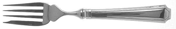Fairfax (Sterling, 1910, No Monograms) Individual Hollow Fish Fork, Stainless Tines