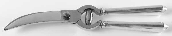 Fairfax (Sterling, 1910, No Monograms) Poultry Shears with Stainless Blades