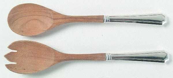 Fairfax (Sterling, 1910, No Monograms) Wooden Bowl 2 Piece Salad Set