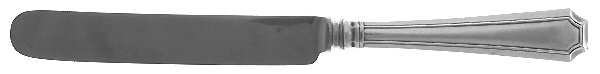Fairfax (Sterling, 1910, No Monograms) Blunt Hollow Knife with Bolster