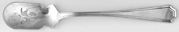 Fairfax (Sterling, 1910, No Monograms) Short Handled Olive Spoon with Pierced Bowl