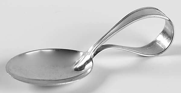 Fairfax (Sterling, 1910, No Monograms) Baby Spoon with Curved Handle HC