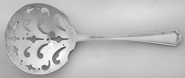 Fairfax (Sterling, 1910, No Monograms) Solid Bon Bon Spoon with Pierced Bowl by Gorham Silver