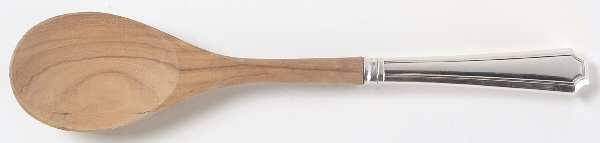 Fairfax (Sterling, 1910, No Monograms) Salad Serving Spoon Wooden Bowl
