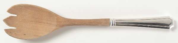 Fairfax (Sterling, 1910, No Monograms) Salad Serving Fork Wooden Prongs