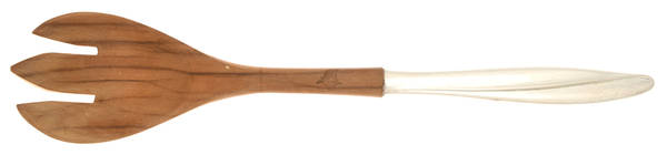 Firelight (Sterling, 1959) Salad Serving Fork with Wooden Prongs