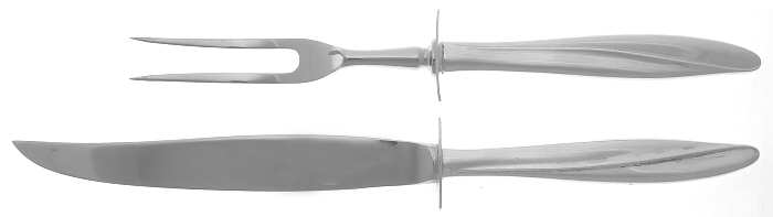 Firelight (Sterling, 1959) 2 Piece Small Carving Set W/ Sterling Guard
