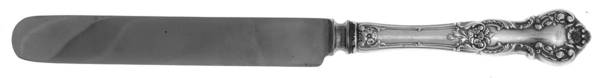 Fleury (Sterling, 1909, No Monograms) Blunt Hollow Handle Knife W/Bolster