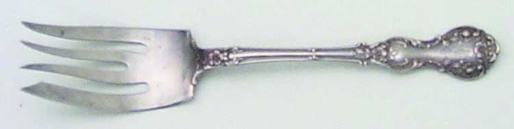 Fleury (Sterling, 1909, No Monograms) Small Solid Cold Meat Serving Fork