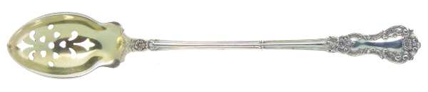 Fleury (Sterling, 1909, No Monograms) Pierced Bowl Short Handle Olive Spoon