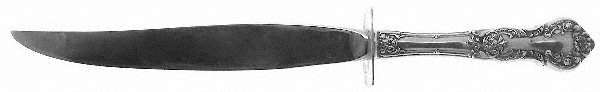Fleury (Sterling, 1909, No Monograms) Small Carving Knife W/Sterling Guard