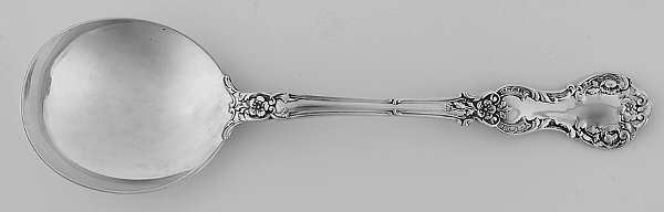 Fleury (Sterling, 1909, No Monograms) Round Bowl Soup Spoon (Gumbo)