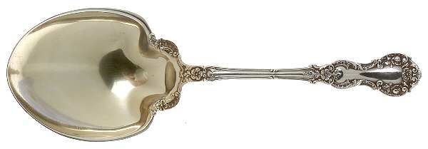 Fleury (Sterling, 1909, No Monograms) Small Solid Berry/Casserole Spoon