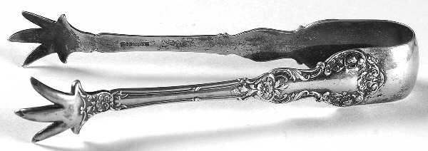 Fleury (Sterling, 1909, No Monograms) Large Sugar Tongs