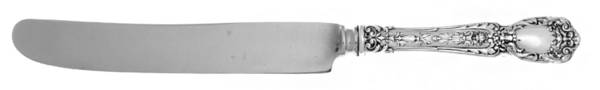Florentine-Florenz (Sterling, 1901, Monograms)  Old French Hollow Knife with Bolster