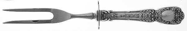 Florentine-Florenz (Sterling, 1901) Small Steak Carving Fork with Stainless Prongs