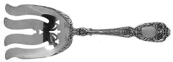 Florentine-Florenz (Sterling, 1901) Large Solid Asparagus Serving Fork