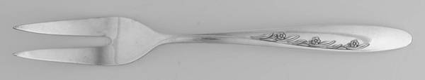 Flower Song (Silverplate, 1955) Medium Solid Cold Meat Serving Fork