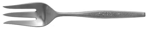 Flower Song (Stainless) Medium Solid Cold Meat Serving Fork