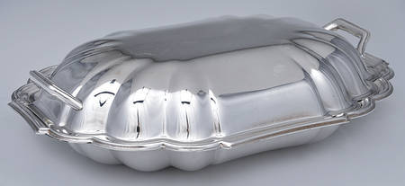 Fluted (Plated, Hollowware, Heritage) Double Vegetable Bowl