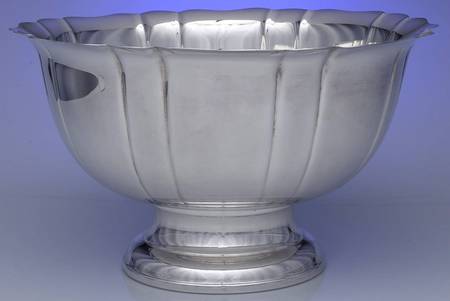 Fluted (Plated, Hollowware, Heritage) Punch Bowl