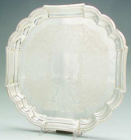 Fluted (Plated, Hollowware, Heritage) 13" Square Tray