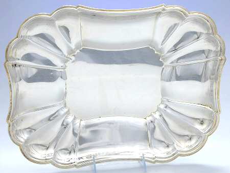Fluted (Plated, Hollowware, Heritage) 15" Silverplate Buffet Dish/Tray