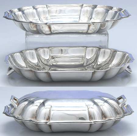 Fluted (Plated, Hollowware, Heritage) Double Vegetable Bowl