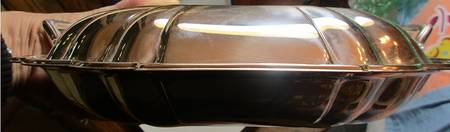 Fluted (Plated, Hollowware, Heritage) Lid for Double Vegetable