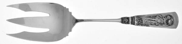 Fontainebleau (Sterling, 1880, No Monograms) Solid Salad Serving Fork