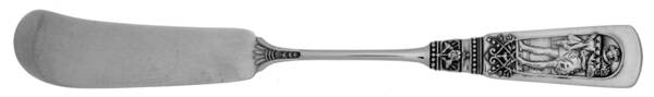 Fontainebleau (Sterling, 1880, No Monograms) Large Flat Handle Butter Spreader