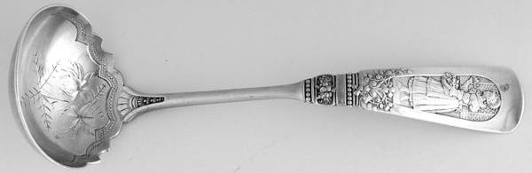 Fontainebleau (Sterling, 1880, No Monograms) Solid Bright Cut Cream Ladle