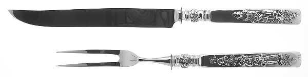 Fontainebleau (Sterling, 1880, No Monograms) Stainless Blade, Game 2-Piece Carving Set