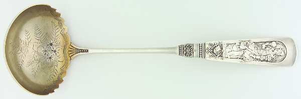 Fontainebleau (Sterling, 1880, No Monograms) Oyster Ladle Solid Bright Cut