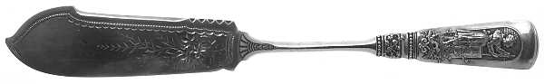 Fontainebleau (Sterling, 1880, No Monograms) Flat Handle Bright Cut Master Butter