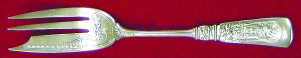 Fontainebleau (Sterling, 1880, No Monograms) Individual Bright Cut Pie Fork