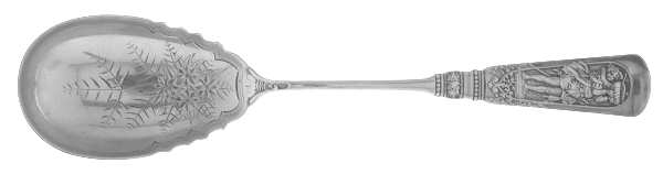 Fontainebleau (Sterling, 1880, No Monograms) Bright Cut Preserve Spoon