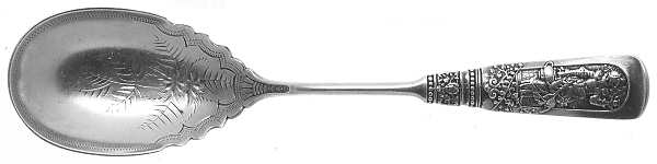 Fontainebleau (Sterling, 1880, No Monograms) Bright Cut Bowl Sugar Spoon