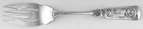 Fontainebleau (Sterling, 1880, No Monograms) Large Individual Solid Fish/Salad Fork