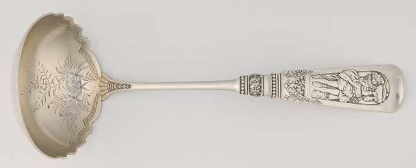 Fontainebleau (Sterling, 1880, No Monograms) Gravy Ladle, Brightcut Solid Piece