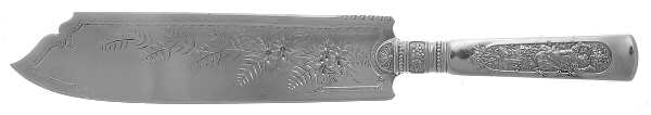 Fontainebleau (Sterling, 1880, No Monograms) Sterling Blade Ice Cream Slicer,Hollow,Bright Cut