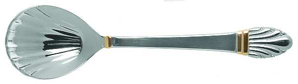 Golden Adria (Stainless, Gold Accent) Sugar Shell Spoon