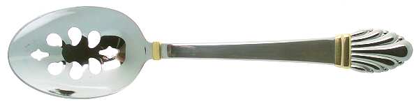 Golden Adria (Stainless, Gold Accent) Pierced Tablespoon (Serving Spoon)