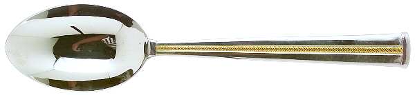 Golden Brocade (Stainless, Gold Accent) Tablespoon (Serving Spoon)