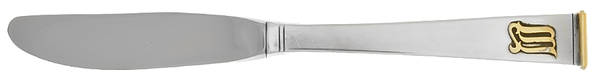 Gold Cipher (Sterling, 1952) Modern Hollow Butter Spreader (Stainless)