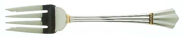 Golden Danube (Stainless) Medium Solid Cold Meat Serving Fork