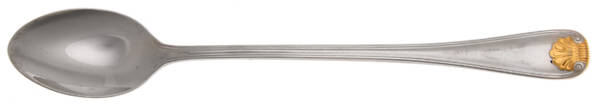Golden Gorham Shell (Stainless, Gold Accent) Iced Tea Spoon