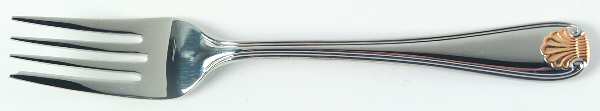 Golden Gorham Shell (Stainless, Gold Accent) Individual Salad Fork